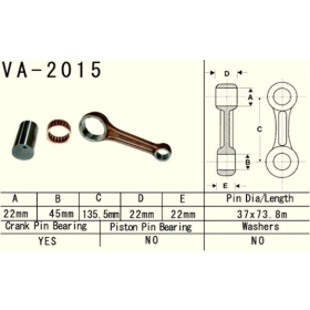 VESRAH Connecting rod Yamaha YFM 600 Grizzly 99-01