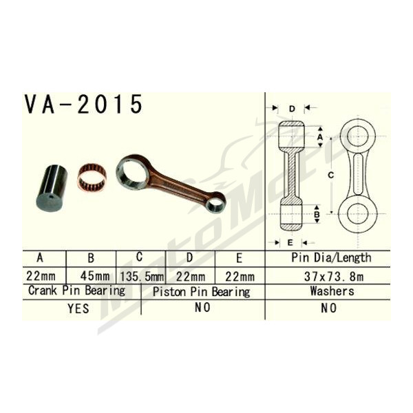 VESRAH Connecting rod Yamaha YFM 600 Grizzly 99-01