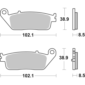 SBS HF Street Ceramic Brake Pads Rear 212HF Kymco Myroad / Xciting 400-700 05-24 