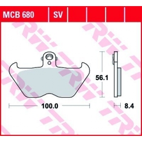 STABDŽIŲ TRINKELĖS TRW MCB680 STANDARD