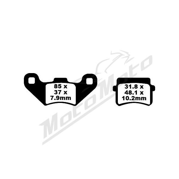 EBC R Series Heavy Duty Sindered Brake Pads ADLY / FANTIC / MH