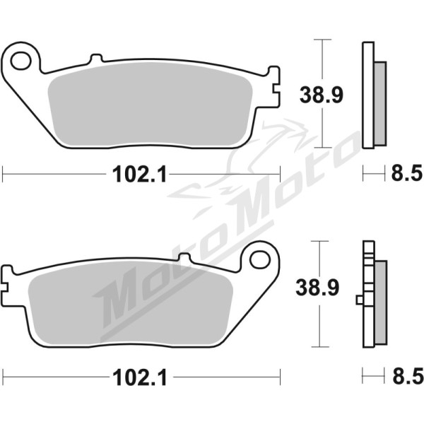 SBS HF Street Ceramic Brake Pads Rear 212HF Kymco Myroad / Xciting 400-700 05-24 
