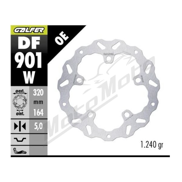 GALFER BRAKE ROTOR FIXED WAVE Front Harley Davidson FLHX 1923cc 24-25
