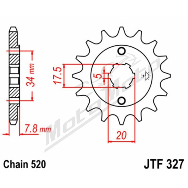 JT Grandinės komplektas 520X1R3 14/40 Honda CRM 125R 90-99