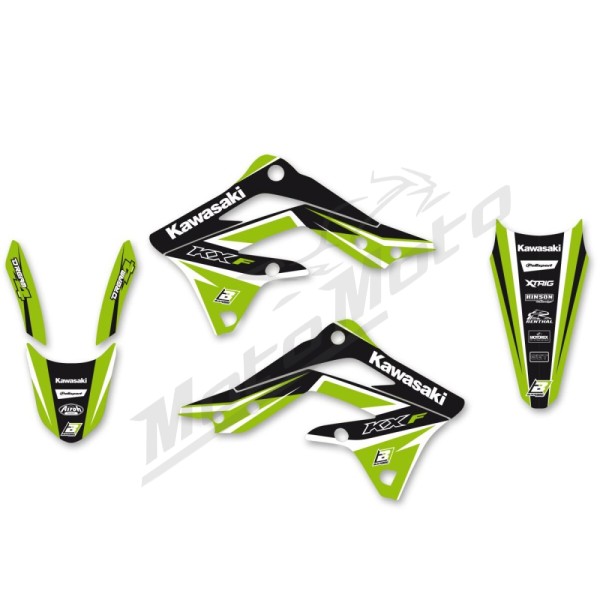 BLACKBIRD RACING Graphics kit with seat cover Kawasaki KX 450cc 12-15