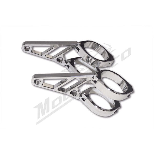 HIGHSIDER Pro Headlight bracket set chrome Ø47-54mm