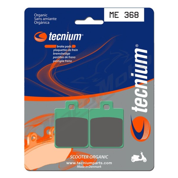 TECNIUM Scooter Organic Brake pads ME368 Sym / Vespa / Piaggio / Peugeot / Gilera 50/300 78-25