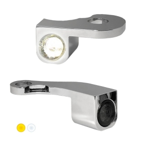 HEINZ BIKES NANO Series Handlebar Turn/Side Signals Chrome Harley Davidson FLHR / FLHTK / FLTRX / FLHX / FLHTCU 1584/1800 09-13
