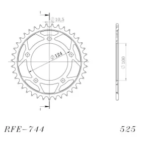 Supersprox / JT Rear sprocket 744.39
