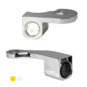 HEINZ BIKES Nano posūkiai/gabaritinės šviesos ant vairo chromuoti Harley Davidson FLHR / FLHTK / FLTRX / FLHX / FLHTCU 1584/1800 09-13
