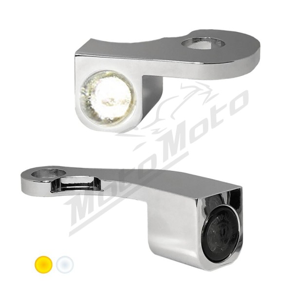 HEINZ BIKES NANO Series Handlebar Turn/Side Signals Chrome Harley Davidson FLHR / FLHTK / FLTRX / FLHX / FLHTCU 1584/1800 09-13