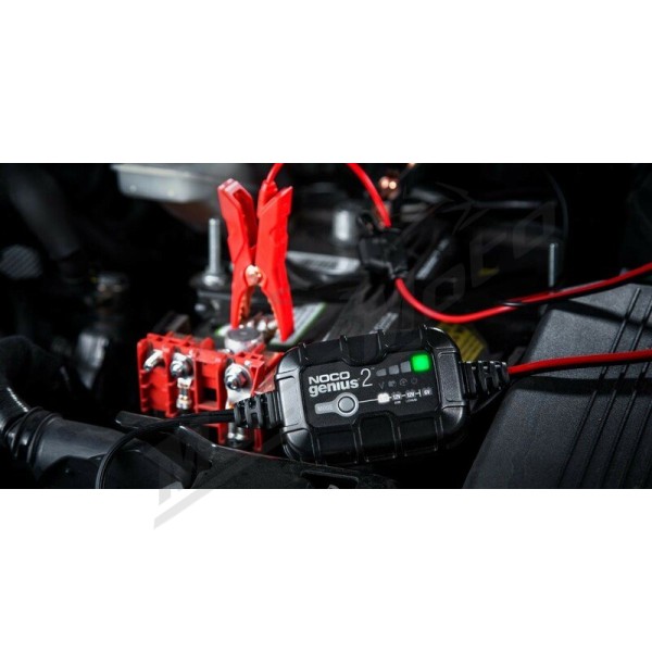NOCO Genius2 Smart Battery Charger Clamps with Integrated Eyelets 6/12V 2A