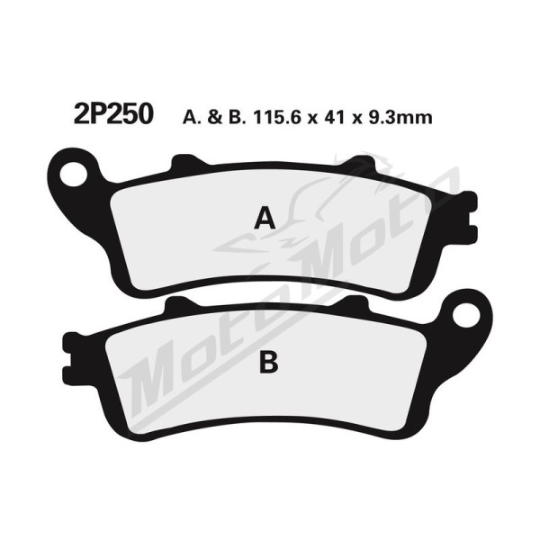 NISSIN Street /Off-Road Sintered Metal Brake pads - 2P-250ST-F2 Honda / Kawasaki 650-1800cc 97-23
