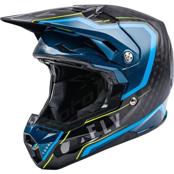 FLY RACING Formula Carbon Axon Helmet Black/Blue  XL