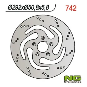 NG Rear Fixed Brake Disc 292x50.8x5.8mm Harley Davidson Sportster / Dyna 883-1340cc 84-98