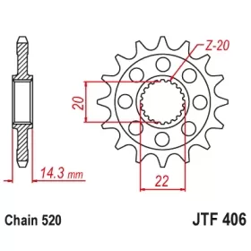 Front sprocket JTF406