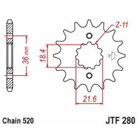 Front sprocket  JTF280