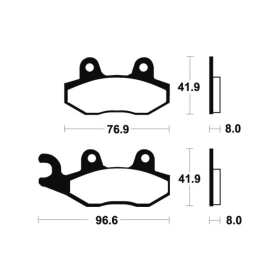 TECNIUM MX/ATV Sintered Metal Brake pads Yamaha / Suzuki / Aprilia / Kawasaki / Husqvarna 125/800 82-24