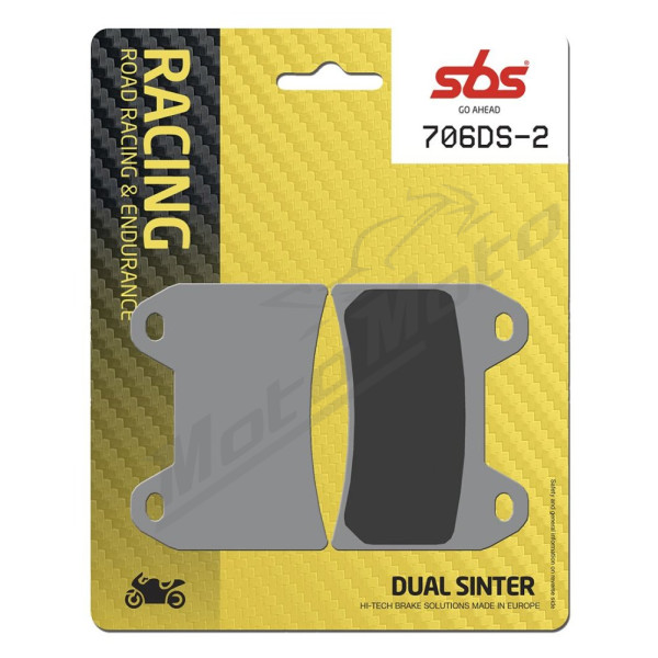 SBS DS Racing Dual Sintered Brake Pads Aprilia / Bimota / Ducati / MV Agusta 250-1000cc 97-14