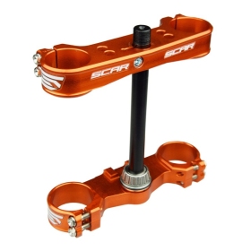SCAR Priekinės šakės tiltelis GasGas MC/ Husqvarna TC/ KTM SX 85cc 04-24 (išnešimas Ø16mm) Oranžinė