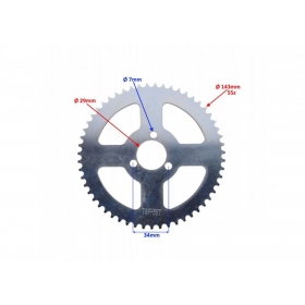 Mini moto / atv rear sprocket 55T T8F 