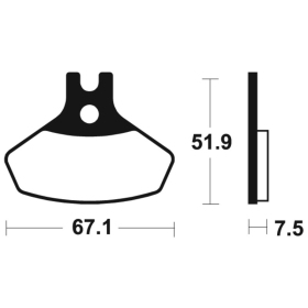TECNIUM MX/ATV Sintered Metal Brake pads - MO407 Can Am DS 450cc 08-15