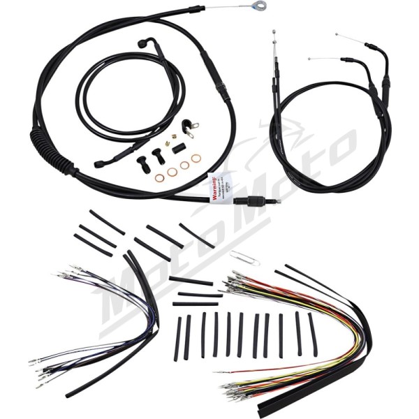 BURLY BRAND Ape Hangers handlebars Cables / Lines Kit Harley Davidson 1584cc 2007-2010