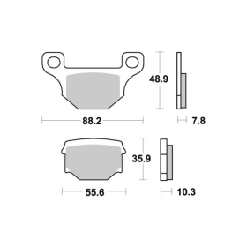 Brake pads, Front/Rear Rieju/DRAC