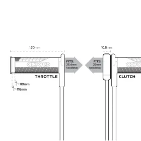 Oxford Advanced Touring heated manoeuvres with switch Ø22mm