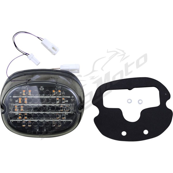 CUSTOM DYNAMICS Low Profile LED Taillight with Integrated Auxiliary Turn Signals Harley Davidson FLD / FLH 1450-1977cc 99-24