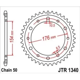 Rear sprocket JTR1340 Black