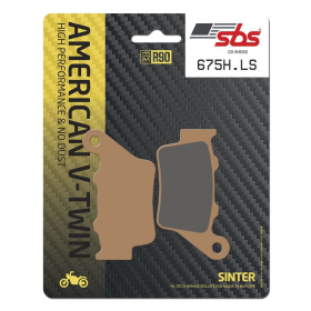 SBS HLS Street Excel 675H.LS Sintered Rear Brake Pads Harley Davidson / Indian 1133-1250cc 17-23
