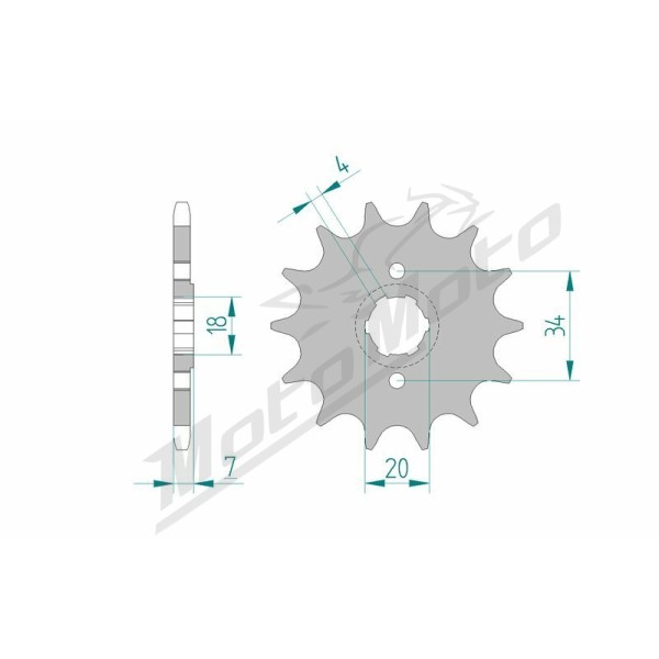 AFAM Steel Standard Front Sprocket 20203 - 520 12-14 teeth HONDA MTX / NSR 125cc 86-92