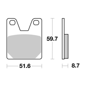 Sbs Brakepads Sintered rear Yamaha YZF-R1 98-01