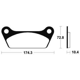 TECNIUM Street Organic Brake pads MA53 Harley Davidson FL / FLH / FLT 1200-1340cc 80-84