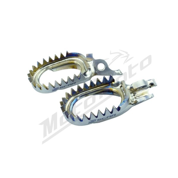 SCAR Anti-Mud Footpegs Titanium Kawasaki KX 250-450cc 06-26