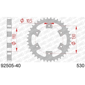 AFAM Steel Standard Rear Sprocket 530 40 teeth BOMBARDIER / CAN AM 650cc 04-07