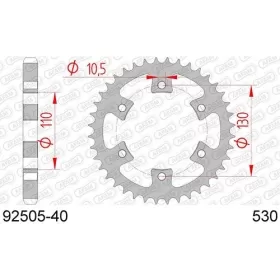 AFAM Steel Standard Rear Sprocket 530 40 teeth BOMBARDIER / CAN AM 650cc 04-07