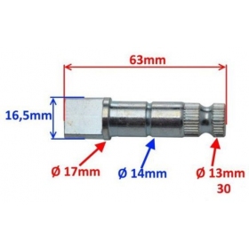 Galinių būgninių stabdžių lyno laikiklio ašelė BARTON/ BENZER/ GB MOTORS/ ROMET/ ROUTER/ ZIPP