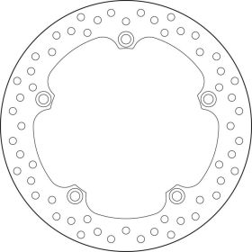 BREMBO Serie Oro apvalus fiksuotas stabdžių diskas HONDA VFR 1200 10-18