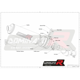 Exhaust silencer Dominator Oval BMW R1250GS Adventure 2018-2020