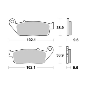 Sbs Brakepads Sintered Hoda CB / CBF / CBR / CMX / CTX / NC / VT / XL 250-1000cc 94-23