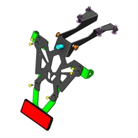 V PARTS valstybinio numerio laikiklis juodas Yamaha MT-09 14-16