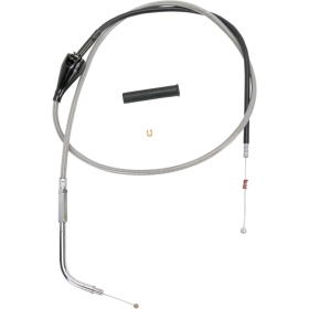 DRAG SPECIALTIES Stainless Braided Idle Cable Harley Davidson FLHR / FLHS / FLHT / FLHTC / FLHTCI 883-1690cc 02-06