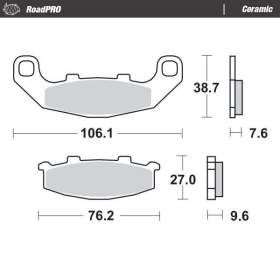 MOTO-MASTER Ceramic Brake Pads Kawasaki / Suzuki 250-1100 91-03