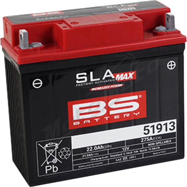 BS BATTERY SLA MAX Factory- Activated AGM Maintenance-Free Battery BS51913 12V 22Ah