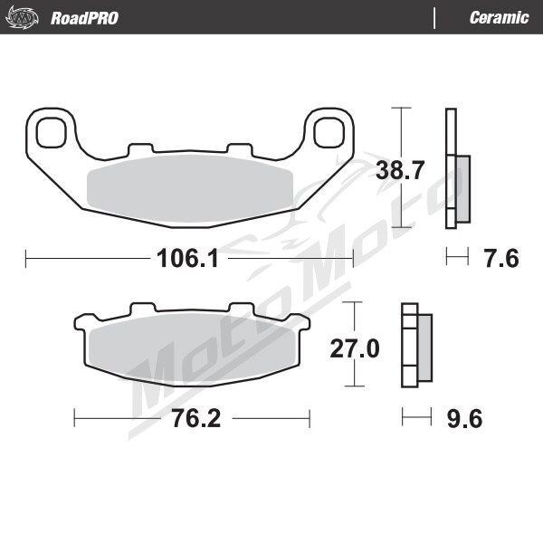 MOTO-MASTER Ceramic Brake Pads Kawasaki / Suzuki 250-1100 91-03