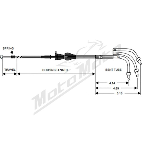 DRAG SPECIALTIES Stainless Braided Idle Cable Harley Davidson FLHR / FLHRC / FLHRCI / FLHRI / FLHRS 1340-1800cc 96-07