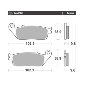 MOTO-MASTER Ceramic Front Brake Pads Honda / Indian / Triumph / Victory 300-1890 94-26