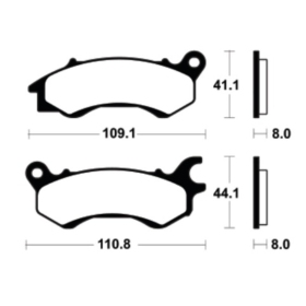 TECNIUM ME469 Scooter Organic Brake Pads Keeway / Silence / Wottan 0-125cc 17-22